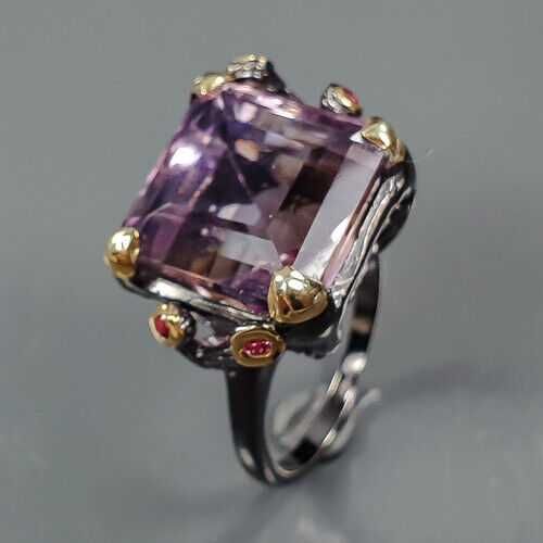Серебряное кольцо с аметрином 32 карата, серебро 925 пробы Размер18,5