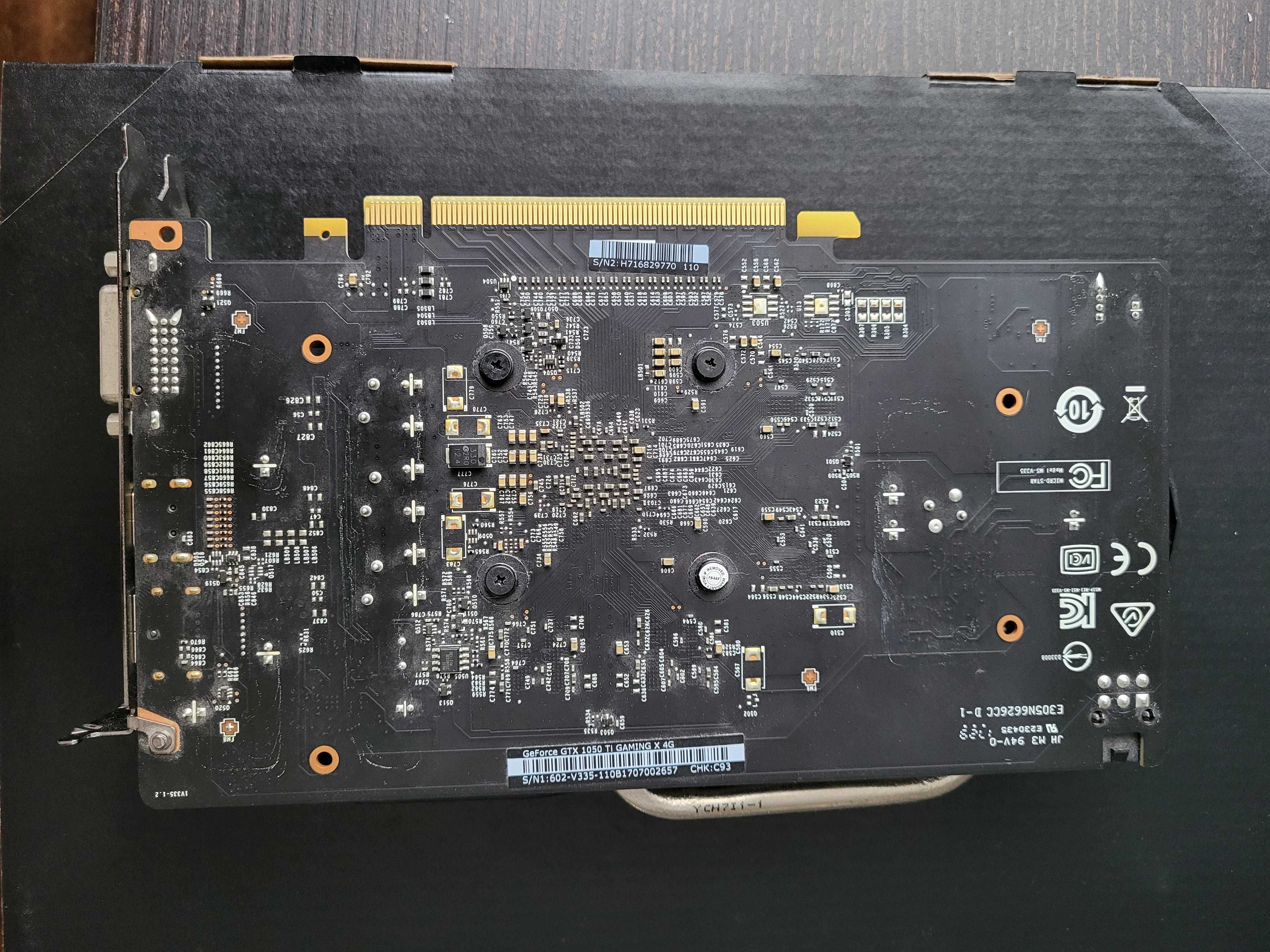 MSI GTX 1050 Ti / zaplombowana, pudełko i dowód zakupu