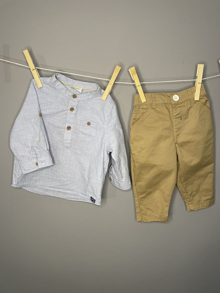 Zestaw koszula * spodnie 68-74 cm