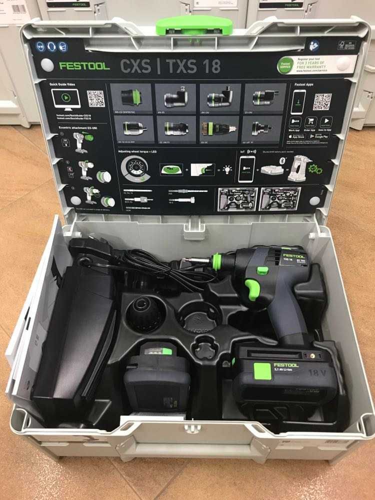 Akumulatorowa wiertarko-wkrętarka Festool TXS 18 C 3,0-Plus