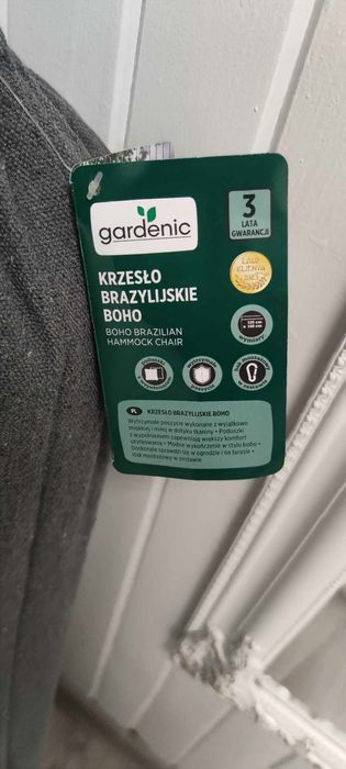 Nowe Krzesło fotel Boho kokon wiszące bujaczka leżak