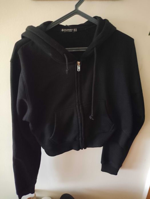 Casaco preto novo de mulher crop