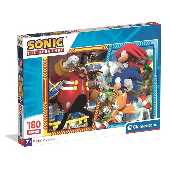 Puzzle Clementoni Sonic Superpuzzle Supercolor 48,5x33,5cm 180 peças