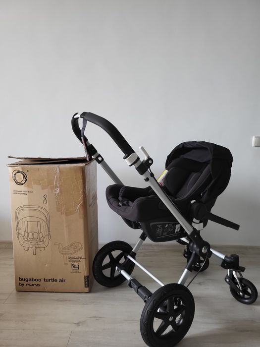 Автокресло Bugaboo Turtle Air by Nuna Black, вместе с шаси