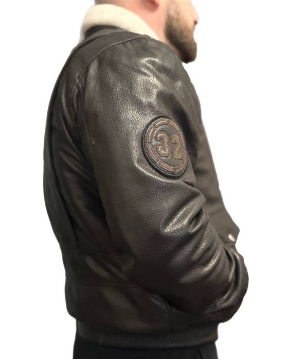 Шкіряний пілотний бомбер Aeronautica Militare