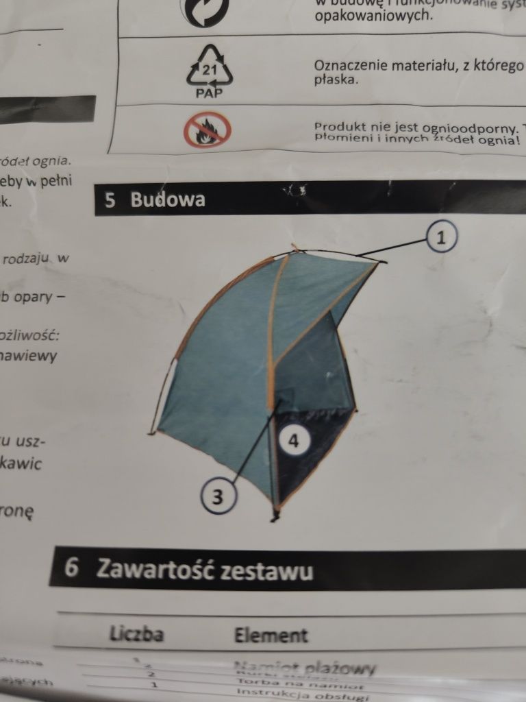 Namiot plażowy duży