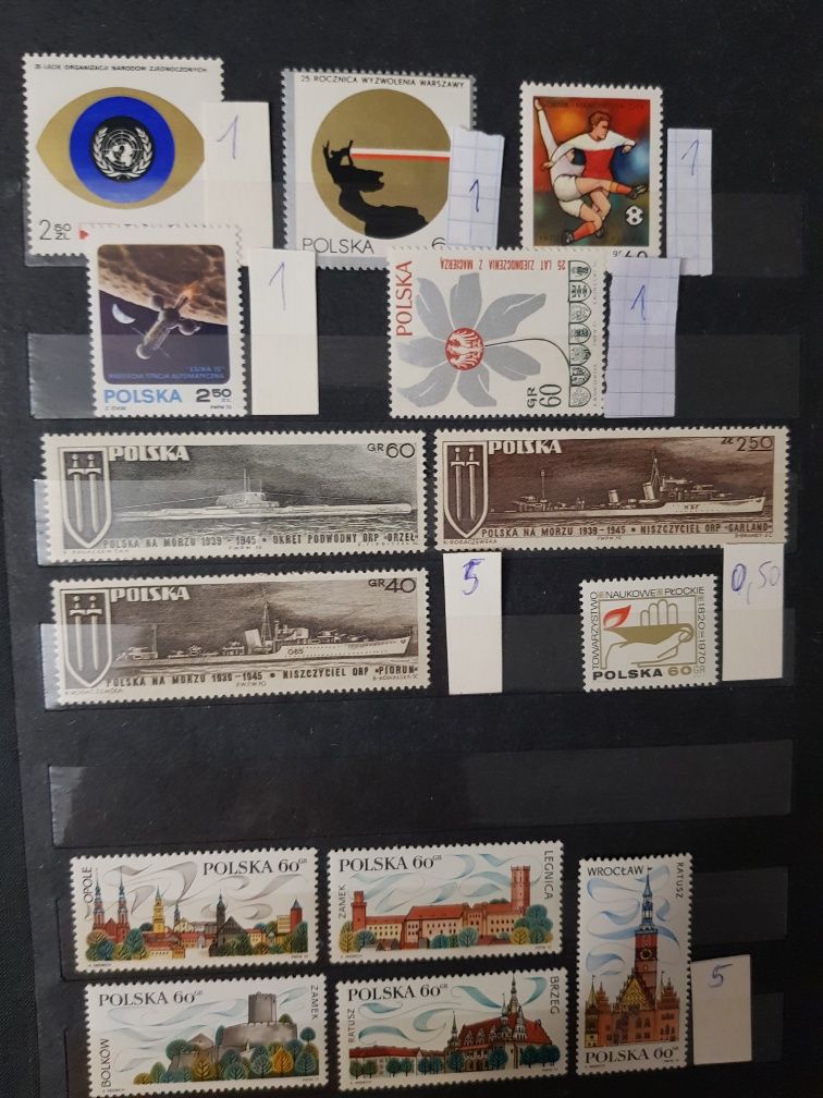 Znaczki pocztowe polskie 1970r