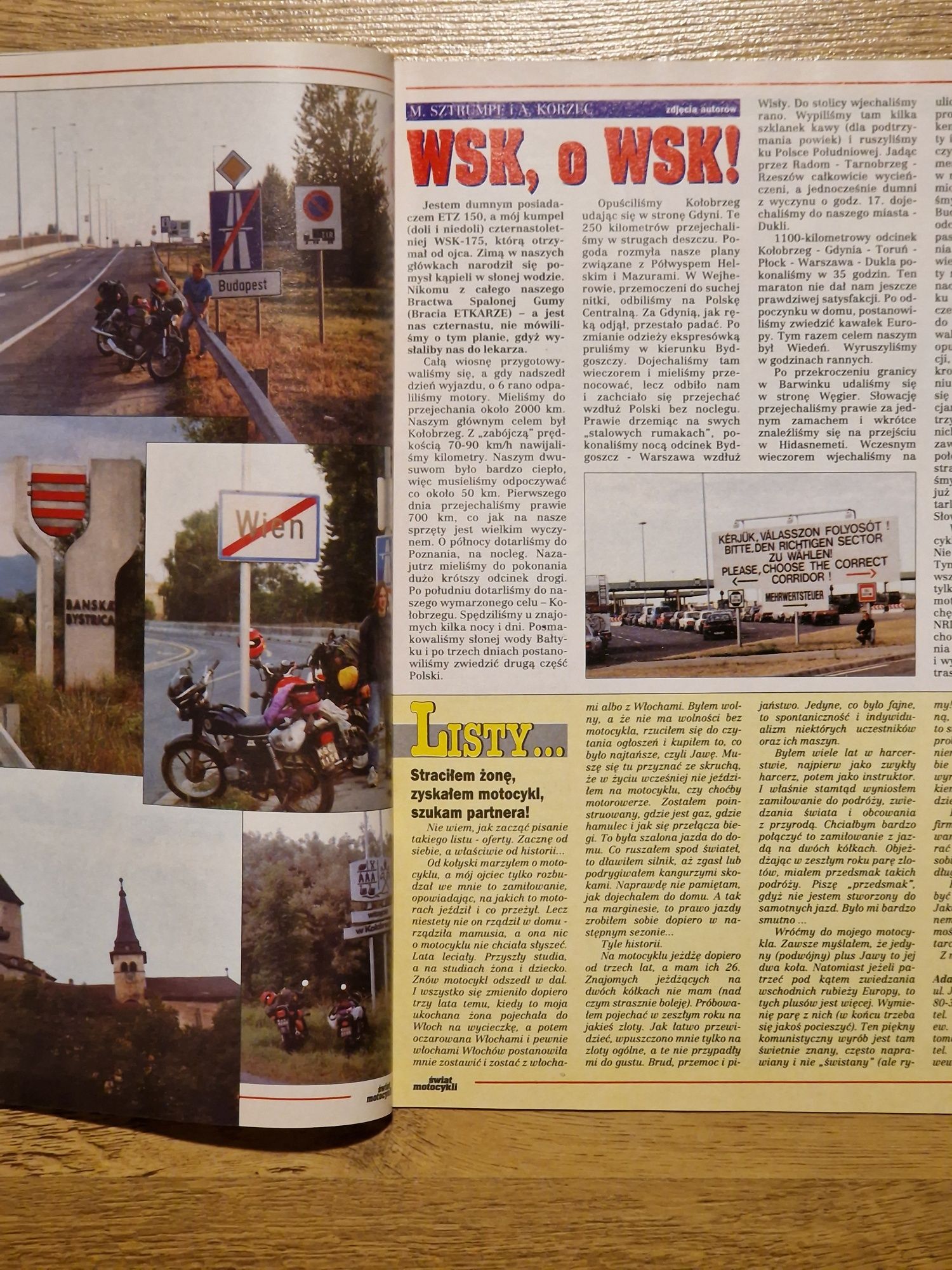 Świat Motocykli lipiec nr 7 1996 Suzuki SHL M11 175 Honda M72 WSK