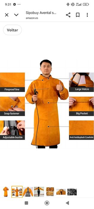 Avental com manguitos ...