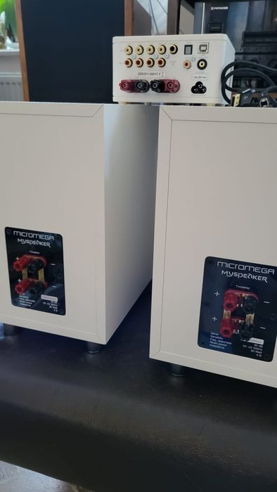 Micromega myamp wzmacniacz I kolumny