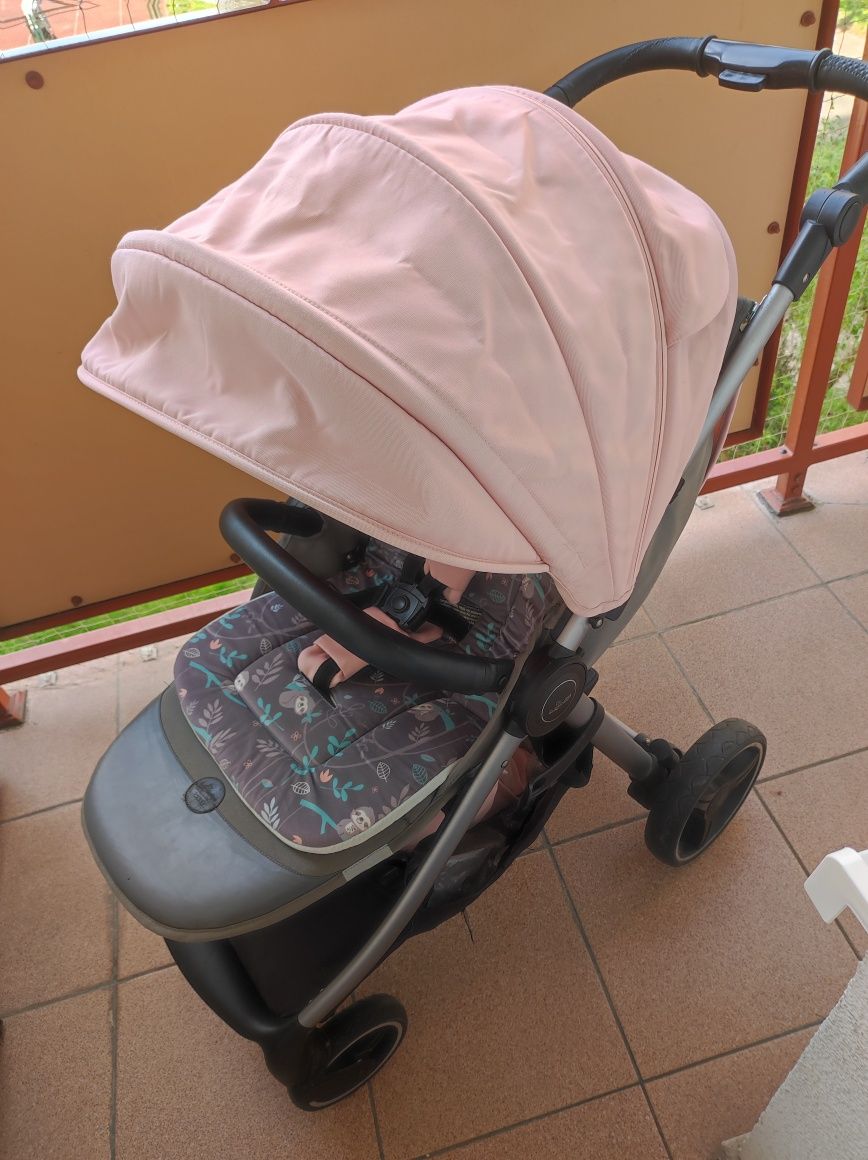 Baby Design Wave Pink Spacerowy+ gratis folia i parasolka