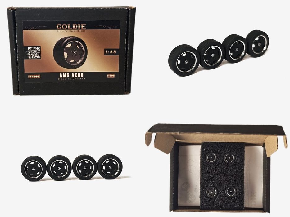 Колеса для масштабних молелей 1:43 Goldie