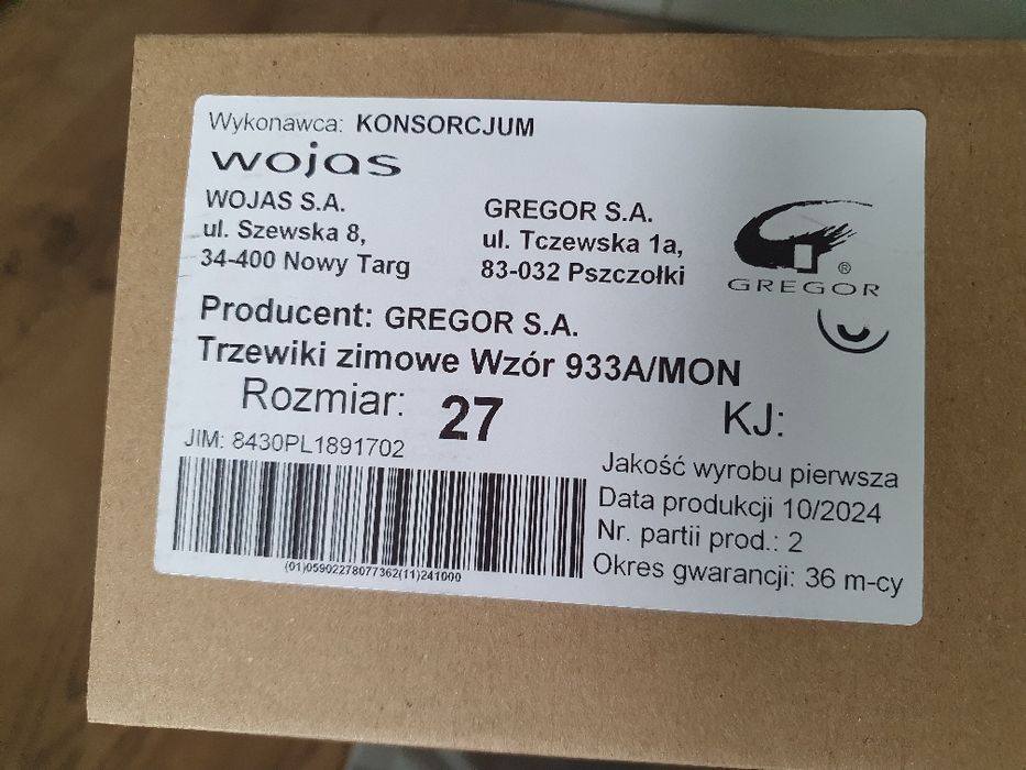 Trzewiki zimowe wojas 27