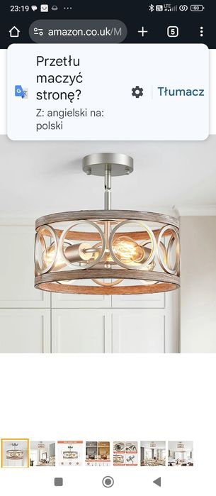 Majhoiw Nowoczesna lampa wisząca z 3 światłami, żyrandol w stylu vinta