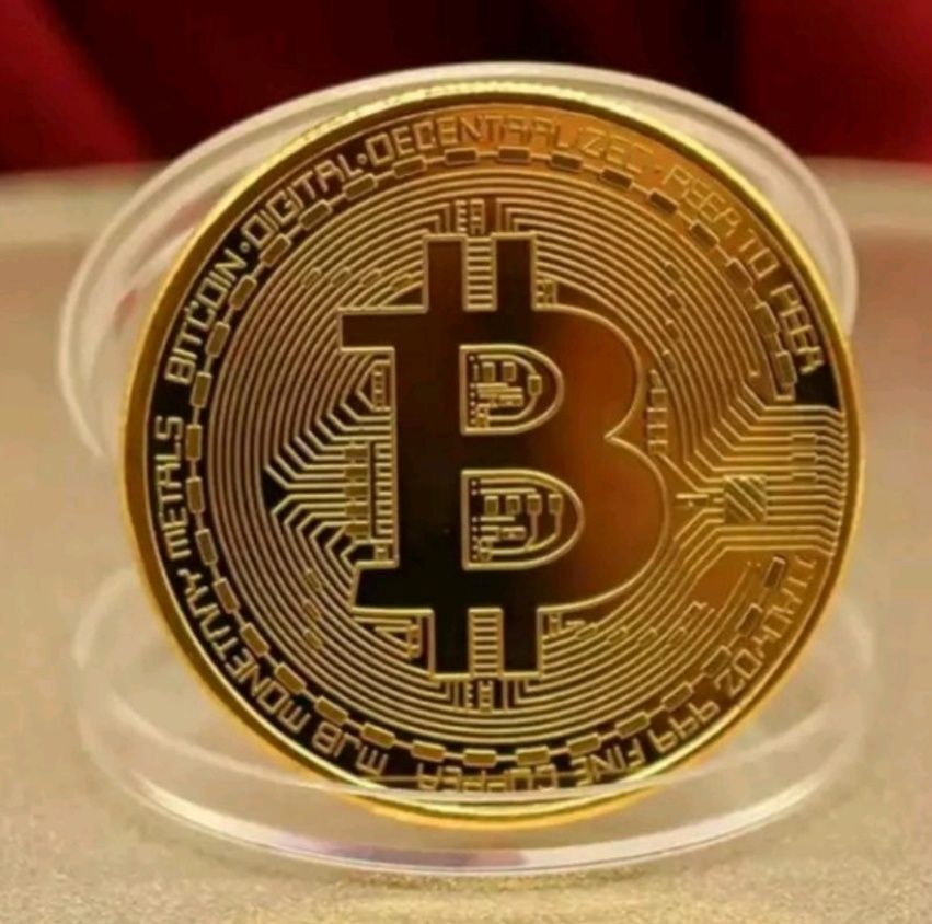 Биткоин.  Купюра биткоин .   монета Биткоин Bitcoin подарок