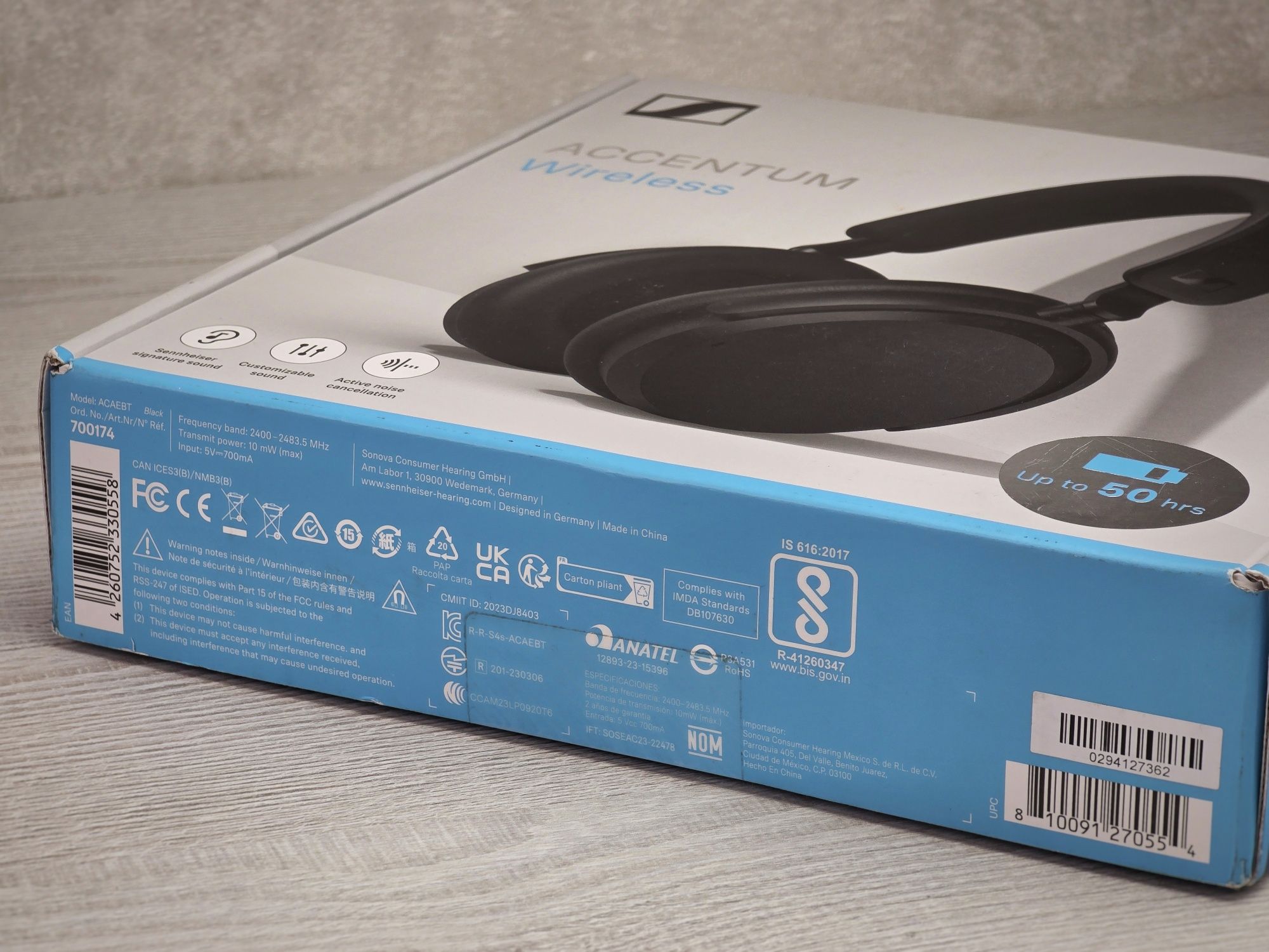 Бездротові навушники Sennheiser ACCENTUM Wireless Black (700174)