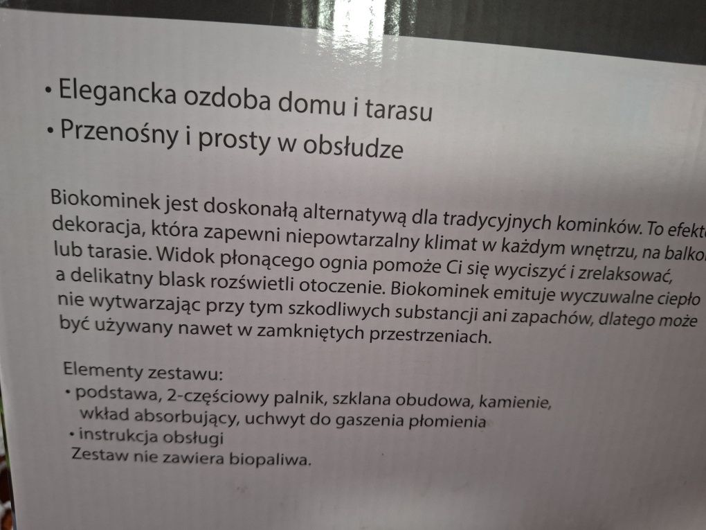 Biokominek wolnostojący nowy dekorado