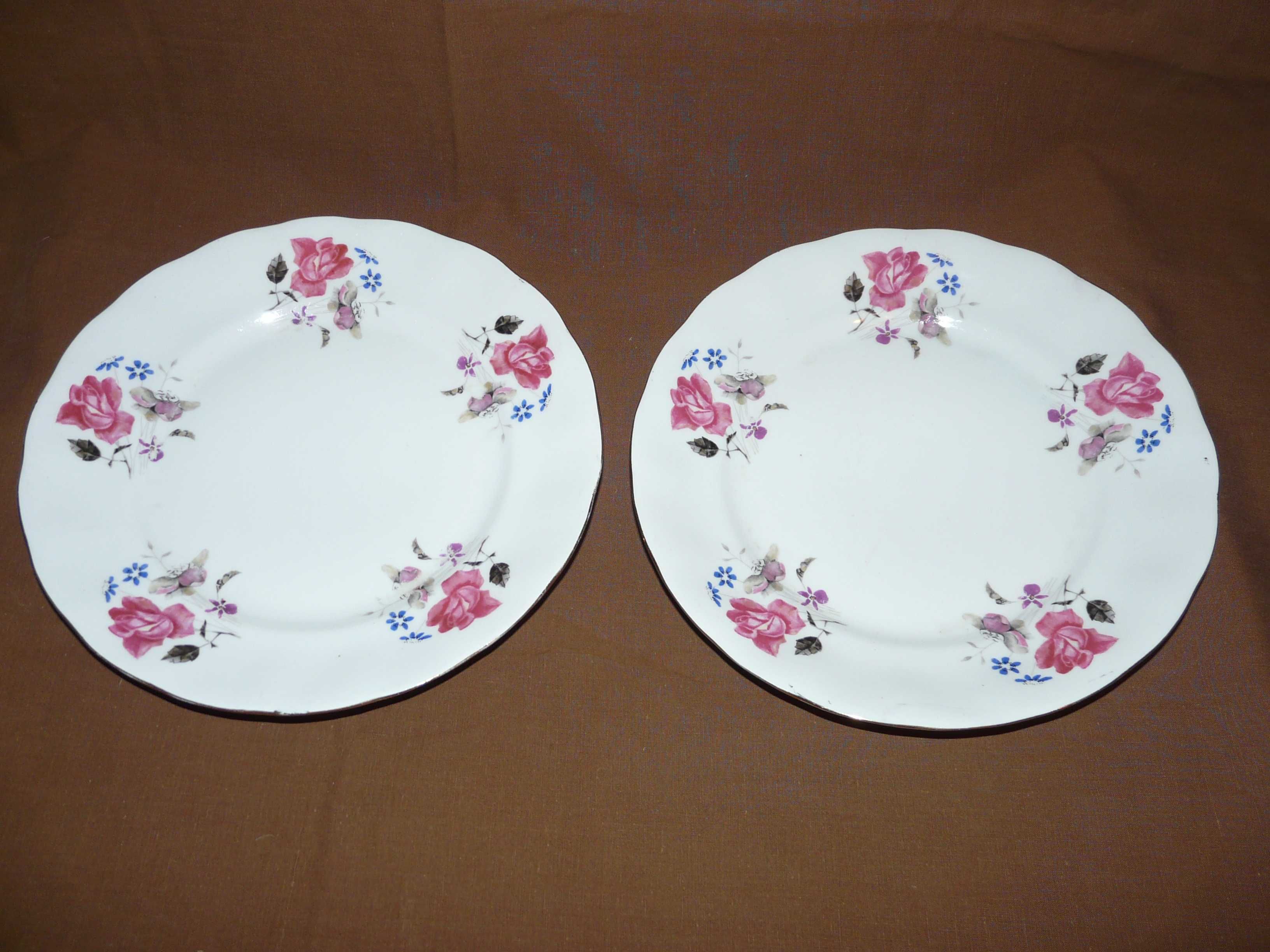 Karolina talerz obiadowy ręcznie malowany w róże 26 cm