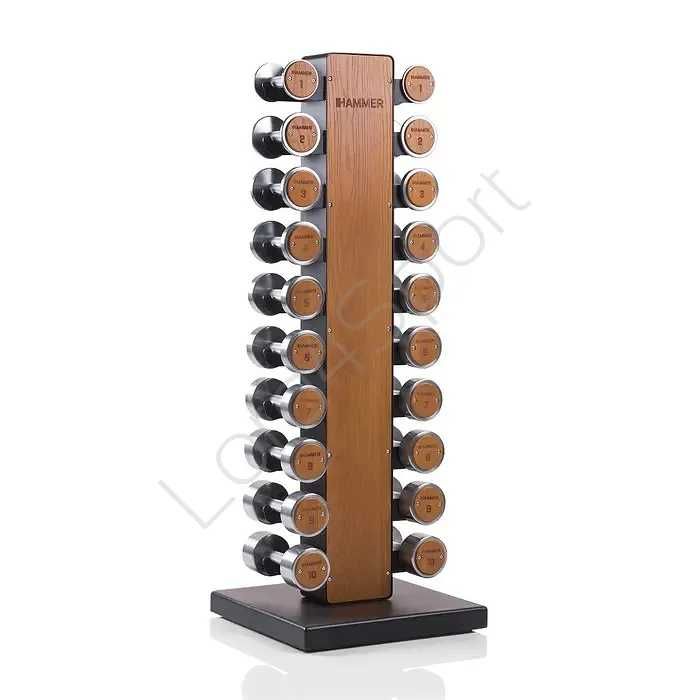 Zestaw drewniano-stalowy 1-10 kg ze stojakiem # Salon z ekspozycją