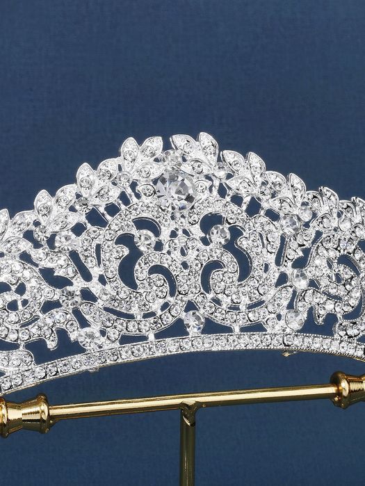 Tiara faixa de cabeça de noiva design coroa de cristais