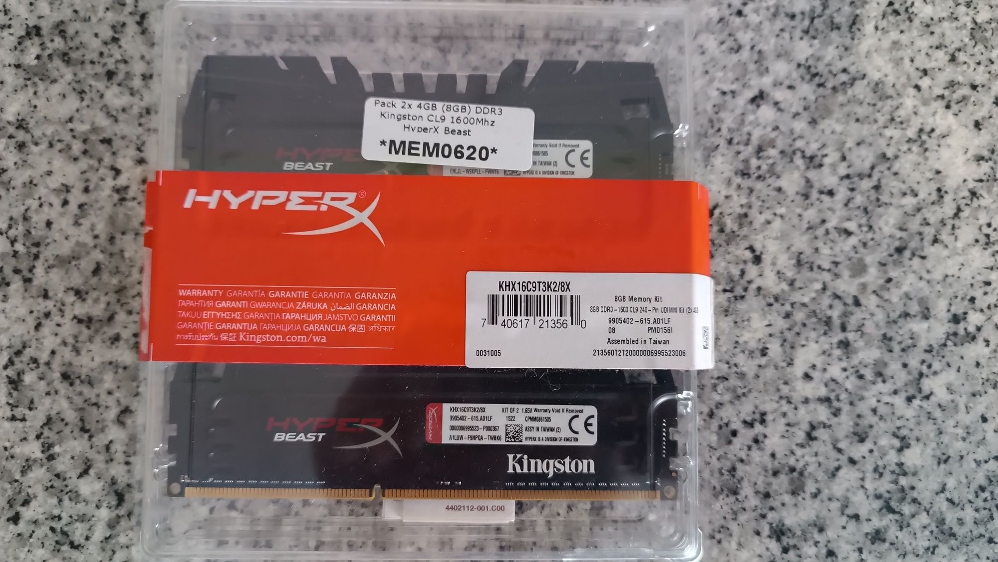 Kingston Fury Hyper X 2x4gb DDR3 1600mhz