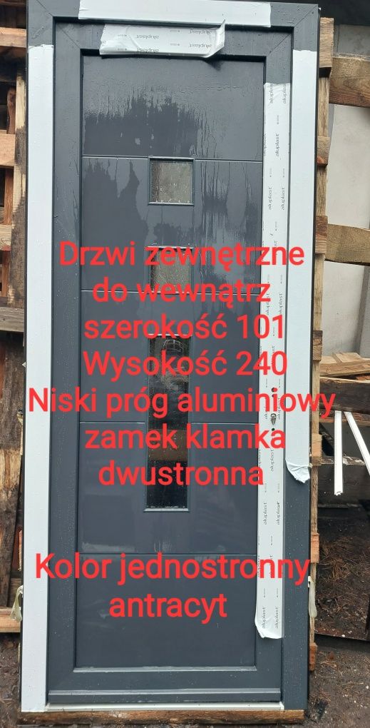 Drzwi aluminiowe 87x206 Nowe-25%