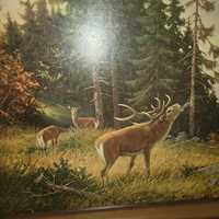 Картина Пейзаж с оленями 1,13×73