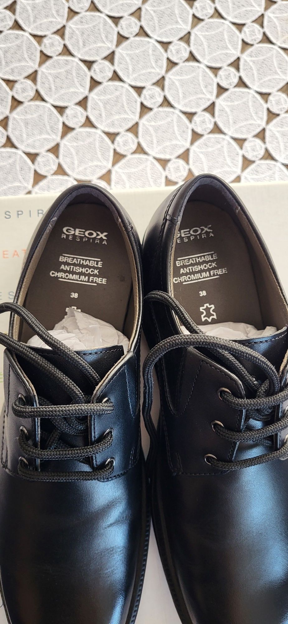 Buty GEOX pantofle komunia chlopiec 38