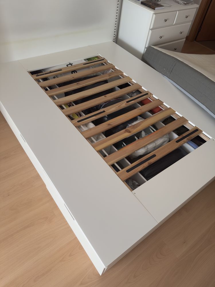 Cama IKEA NORDLI + colchao + cabeceira