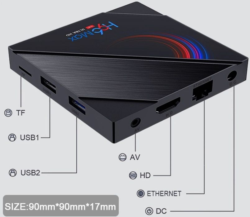 TV Box Android 10 - H96 4GB/32GB 2.4G+5.8G WiFi
