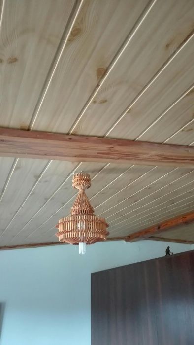 Lampa drewniana, stylowa,