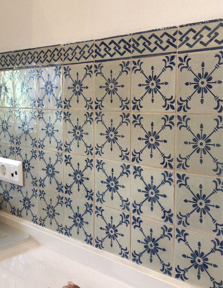 Azulejos branco com azul séc.XIX