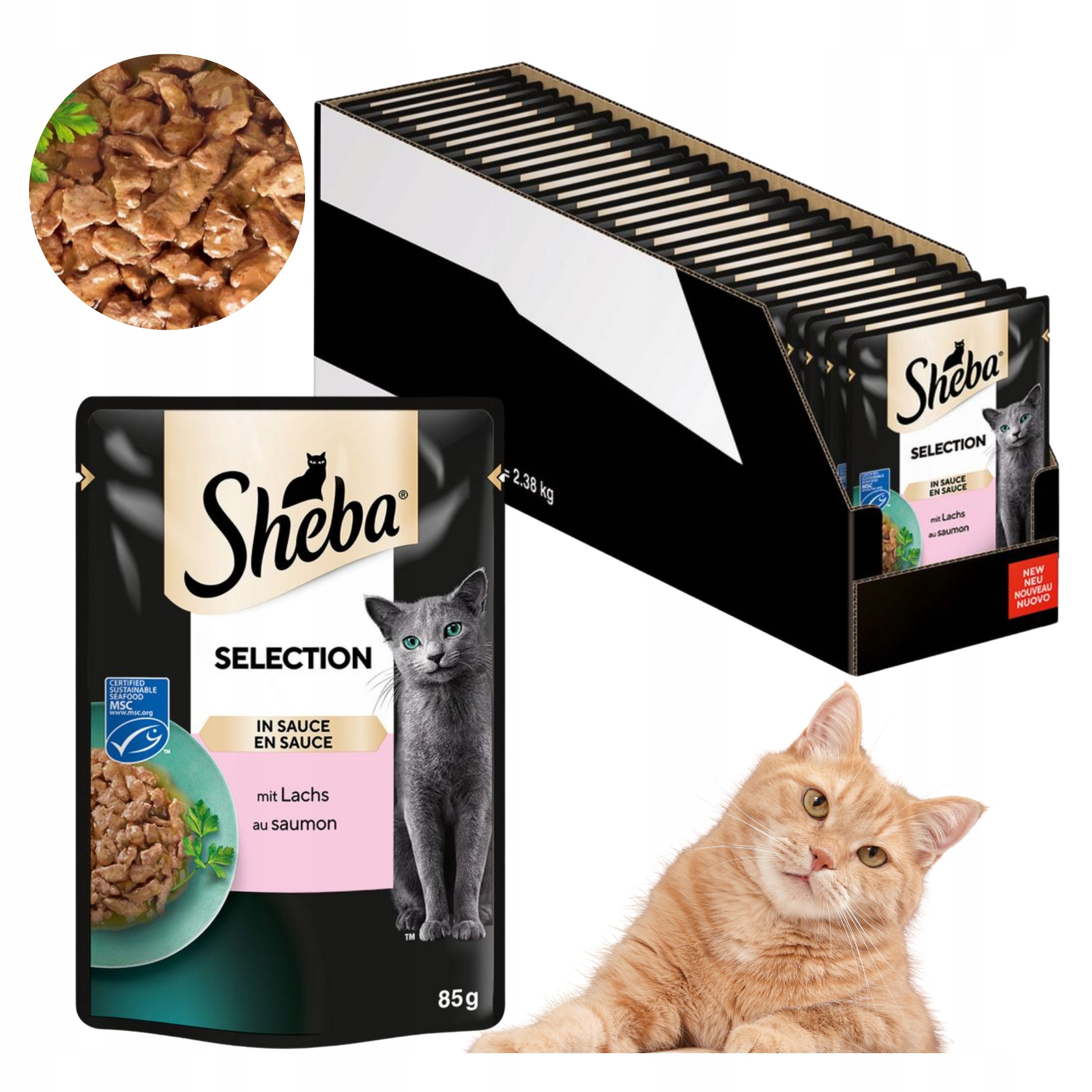 Sheba Mokra Karma Dla Kota Łosoś Fileciki W Sosie 28 Szt.