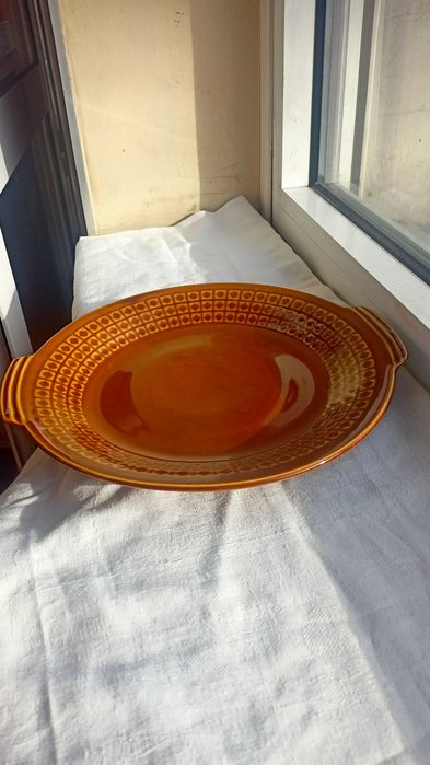 Patera z uchwytami fason IRA Józef Wrzesień Chodzież porcelit
