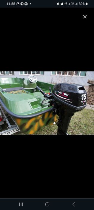 Моторний пластиковий човен Барс 350