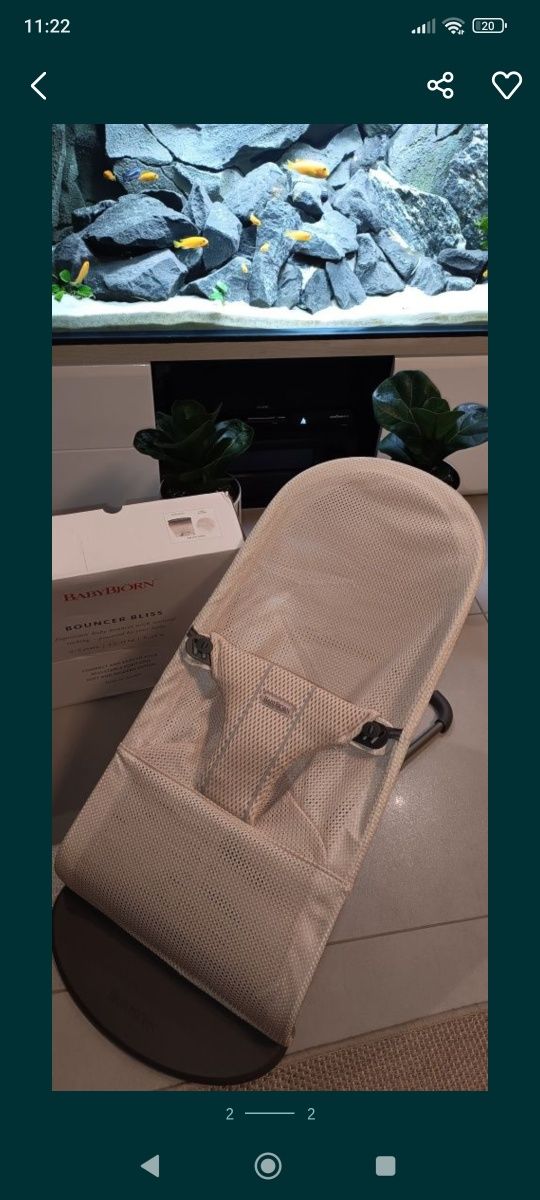 Leżaczek Bujaczek baby Bjorn babybjorn siateczka mesh