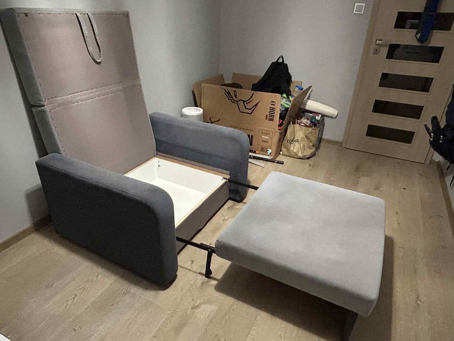 Kanapa, sofa 1 osobowa. Stan bardzo dobry, kolor szary