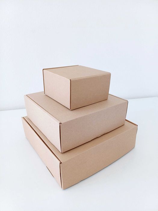Conjuntos de Caixas de Papel Kraft (montagem fácil)