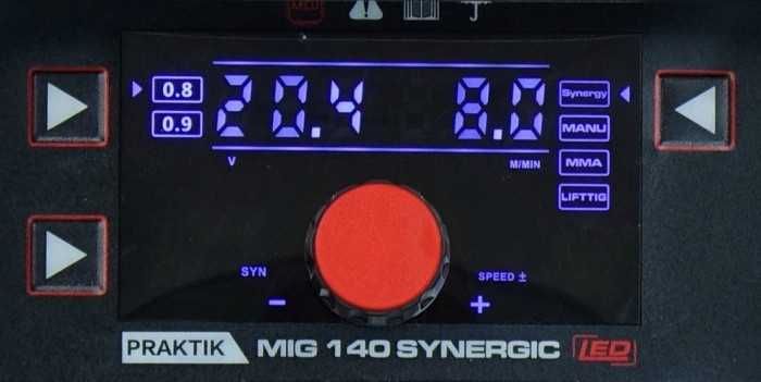 Spawarka migomat Praktik Mig 140 Synergic LED