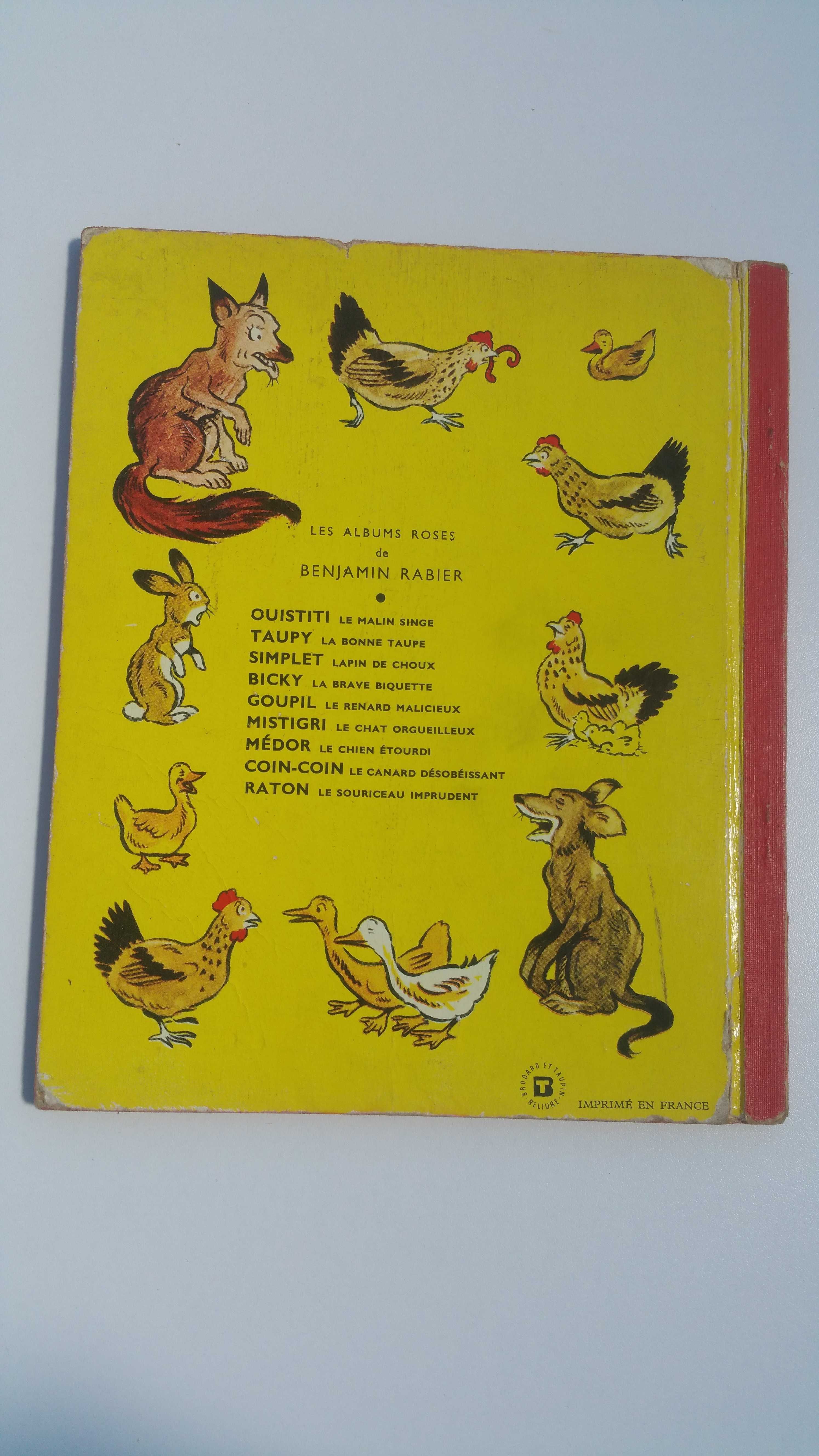 Livro Francês Antiguidade 1957 les albums roses Tigrette La poule