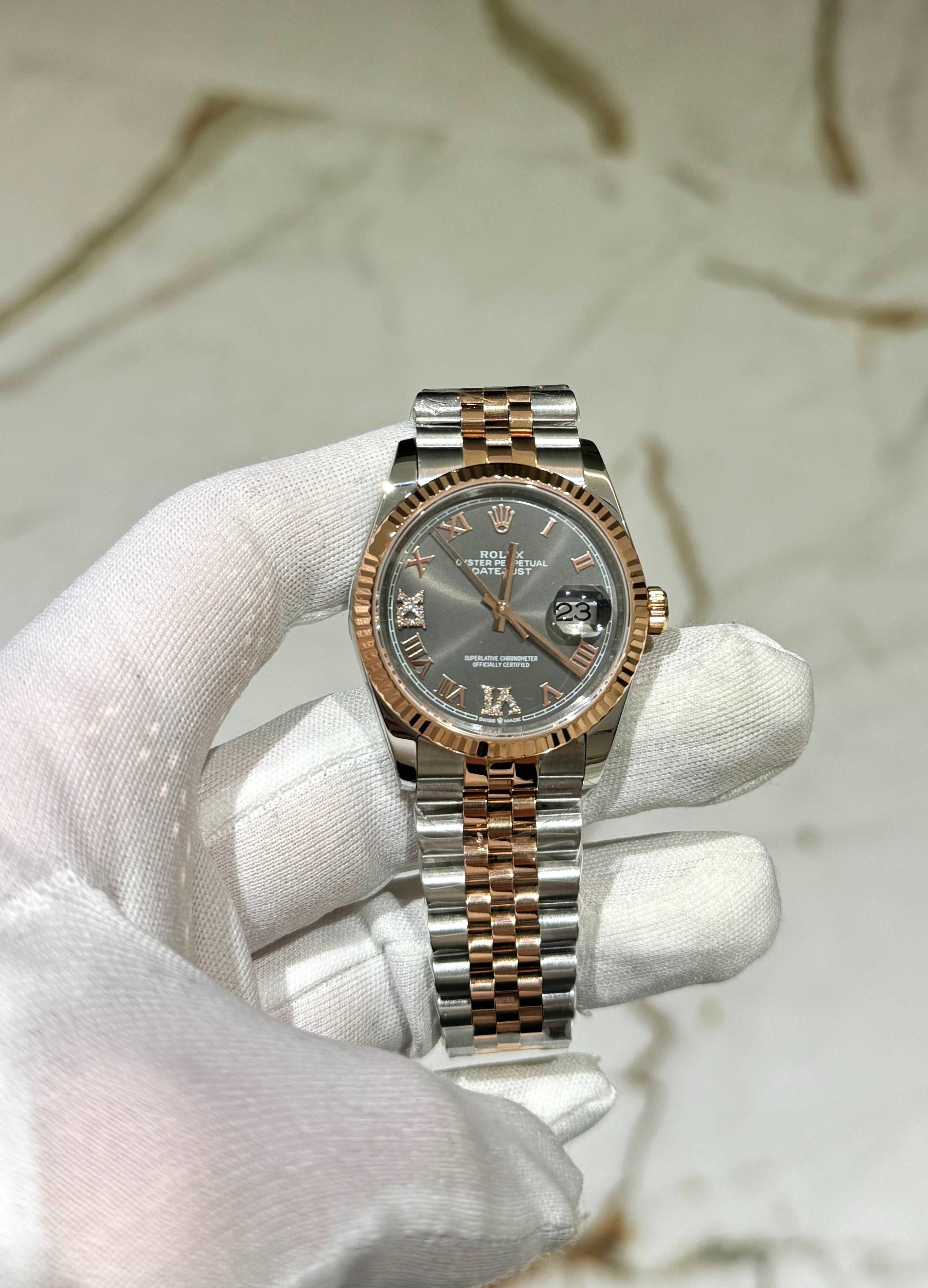 Rolex Datejust сірий циферблат 36mm