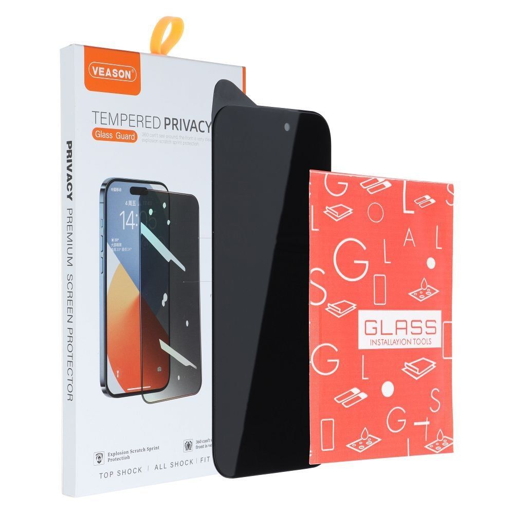 Szkło Hartowane 6D Pro Privacy - do Iphone XR / 11 czarny