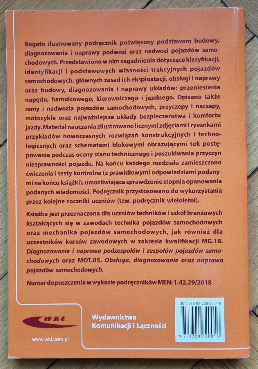 książki Podwozia i nadwozia pojazdów samochodowych tom 1 i 2