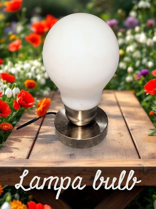 Lampa stołowa "Bulb" ze szkła vintage / lata 90.