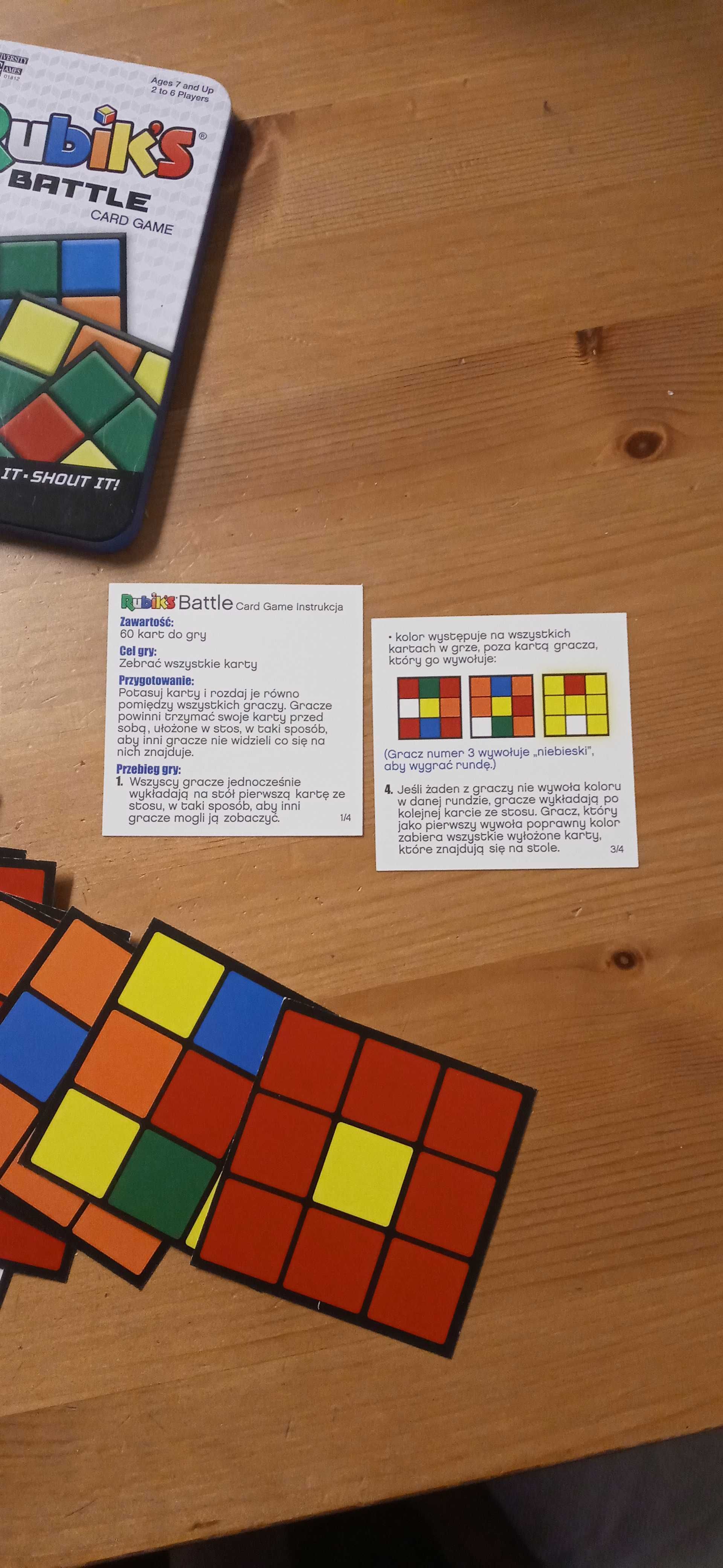 Rubik's Battle card game Gra rodzinna