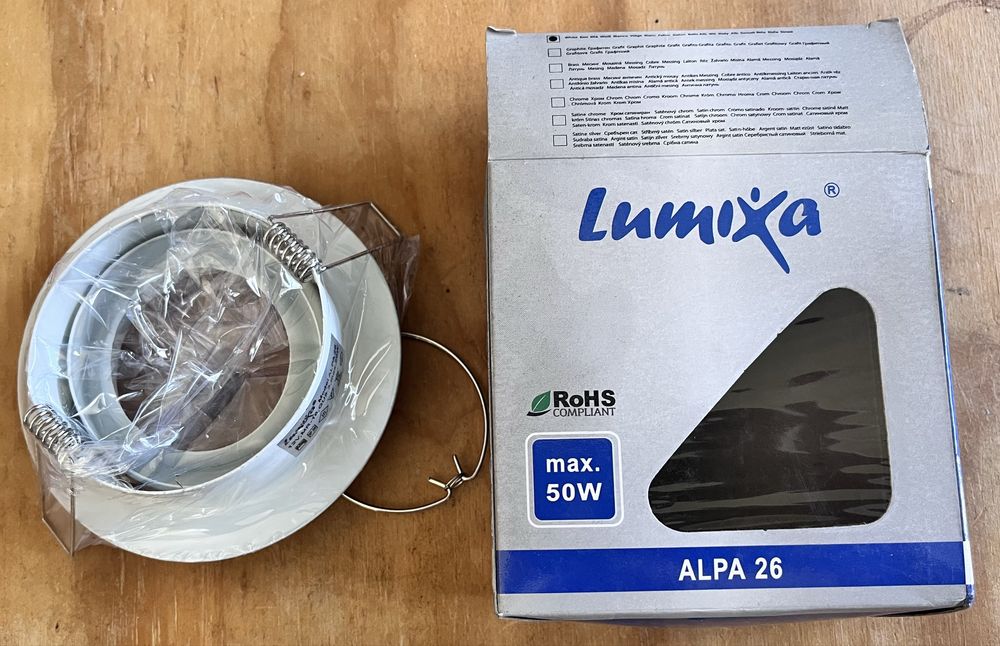 Oprawa halogenowa LED Lumixa ALPE 26 okrągła ruchoma biała