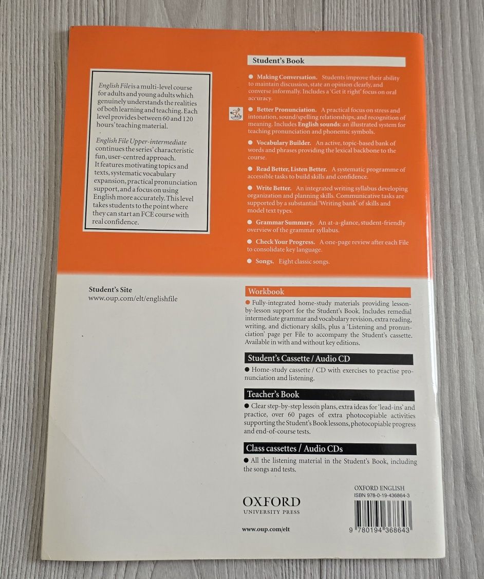 English File upper-intermediate workbook ćwiczenia Oxford angielski
