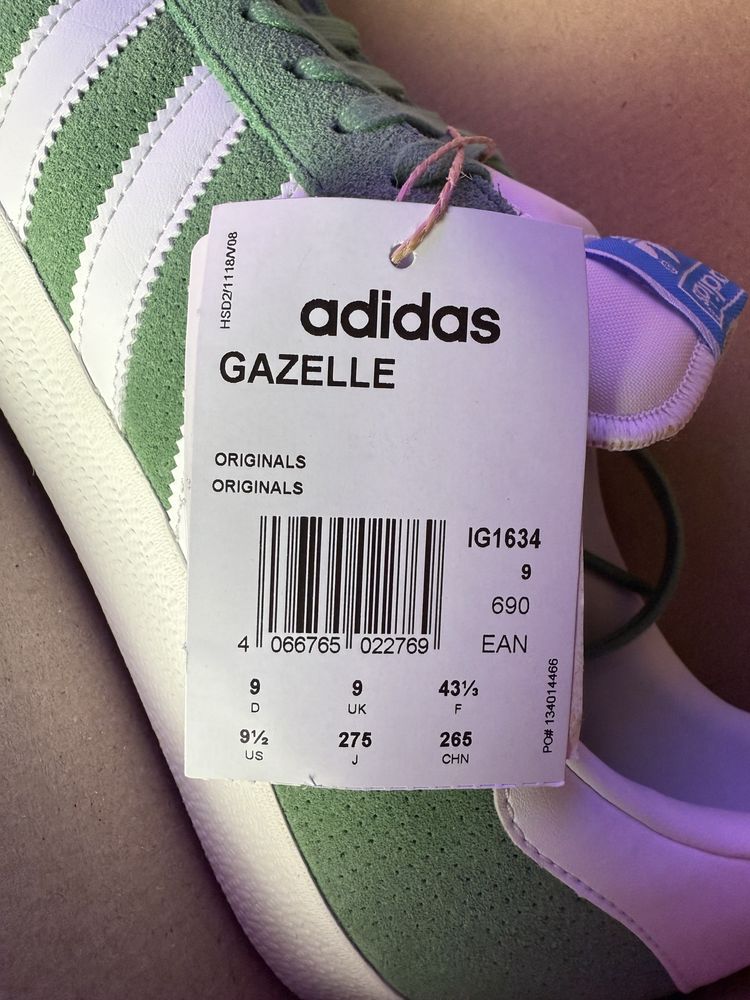 100% ОРИГІНАЛ! Adidas Gazelle 43 1/3 розмір US9,5