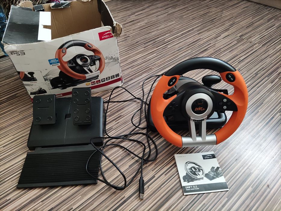 Kierownica wyścigowa Speedlink Drift OZ na PC, czarno-pomarańczowa
