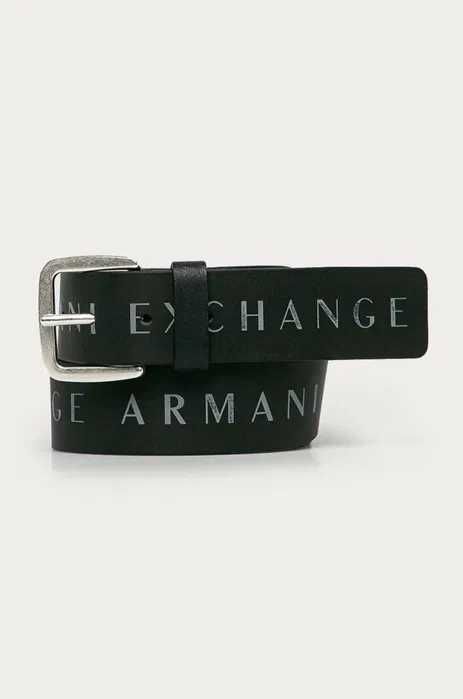 Чоловічий ремінь armani exchange армані шкіра фірмовий шкіряний
